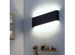 Moderna Lampada Da Parete A Led Per Interni Nera, Lampada Da Parete A Led Su E Giù 40Cm 12W, Lampada Da Parete Per Soggiorno Camera Da Letto Parete Corridoio, Luce Bianca