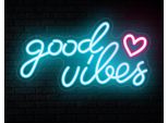 Good Vibes Luce Al Neon Luci Decorative Segno Al Neon Segno Al Neon, Led Segno Al Neon Decorazione Della Parete Per Sala Giochi Camera Da Letto Parete Bar Matrimonio Festa Regali Decorazione