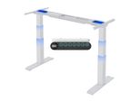 Flexispot E6 Scrivania Regolabile In Altezza Con 2 Motori, Portata Di 160 Kg, Protezione Anticollisione, 4 Comandi A Memoria E Usb, 3 Livelli (Bianco)