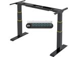 Flexispot E6 Scrivania Regolabile In Altezza, Con 2 Motori, Capacità Di Carico Di 160 Kg, Protezione Anticollisione, 4 Comandi A Memoria E Usb, 3 Livelli (Nero)