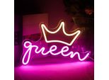 Regina Luce Al Neon Luci Decorative Segno Al Neon Segno Al Neon, Led Segno Al Neon Decorazione Della Parete Per Sala Giochi Camera Da Letto Parete Bar Matrimonio Festa Regali Decorazione