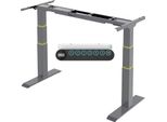 Flexispot E6 Scrivania Regolabile In Altezza, Con 2 Motori, Portata Di 160 Kg, Protezione Anticollisione, 4 Comandi A Memoria E Usb, 3 Livelli (Grigio)