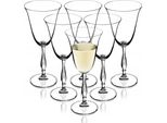 Bicchieri Da Vino Kadax "Venafro"", Calice Da Vino Con Stelo Alto, Bicchiere In Cristallo, 6 Pezzi, 250Ml"