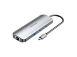 Vention Tokhb Docking Station, Da USB-C A Hdmi, 3X USB3.0, RJ45, Sd, Tf, Pd, 0,15 M, Grigio