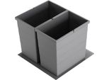 Cestino Hailo 3301772 Allegro 380 Inserto 2X 28 Litri Grigio Scuro