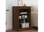 Maison Exclusive - Credenza Con Luci Led Effetto Rovere Marrone 41X37X67 Cm