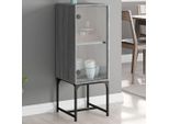Vidaxl Mobile Laterale Con Anta In Vetro Grigio Sonoma 35X37X100 Cm
