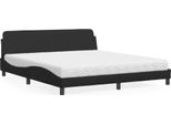Vidaxl Letto Con Materasso "Dover"" Nero 180X200 Cm In Pelle Finta"