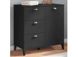 Vidaxl Credenza Viken Nero 80X40X80 Cm Materiale A Base Di Legno