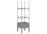 Vidaxl Fioriera Con Traliccio Grigio Chiaro 40X40X142,5 Cm Pp
