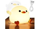 Luce Notturna A Led Per Bambini, Luce Di Allattamento Dimmerabile Usb Ricaricabile, Lampada Da Comodino Per Anatre Con Timer Da 20 Minuti, Lampada Per Bambini Per La Camera Da Letto Del Nido Deco
