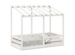 Vidaxl Lettino Con Tetto Bianco 70X140 Cm In Legno Di Pino Massiccio
