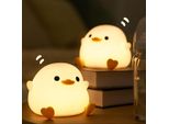 2X Anatra Luce Notturna Bambini Bambino, Luce Di Allattamento Dimmerabile Led Lampada Da Comodino, Usb Ricaricabile Batteria Lampada Nursery Camera Da Letto Regali Decorazione