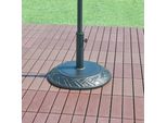 Supporto Per Ombrellone 'Bisegna' In Cemento Ø50X7Cm Rotondo Con Motivo Nero 25 Kg