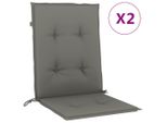 Vidaxl Cuscini Per Schienale Basso 2 Pz. Tessuto Grigio Scuro 100X50X4 Cm