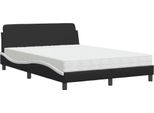 Vidaxl Letto Con Materasso "Dover"" Bianco E Nero 120X200 Cm In Pelle Finta"