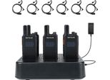Radio Retevis B63H, Set Radio RT622P (2.0), Caricatore A 6 Vie, Vox Da 1620 Mah, Con Display Nascosto, Per La Sicurezza, Hotel 6 Pezzi, Nero