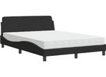 Vidaxl Letto Con Materasso "Dover"" Nero 120X200 Cm In Velluto"