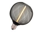 Osram Decor Led Globe In Vetro Trasparente Nero Senza Piombo Con Filamento Di Paglia 3,5W, Confortevole Bianco Caldo 818, 110Lm/1800K, Con Attacco A Vite E27, Dimmerabile, Diametro 125 Mm.