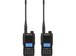 Radio Amatoriale Retevis RA89, Alta Potenza, Impermeabile IP68, Doppia Banda, Vfo, Batteria Da 2500 Mah, Walkie-Talkie Ricaricabile Di Tipo C (2 Pezzi, Nero)