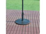 Supporto Per Ombrellone 'Bionaz' Ø50X5,5 Cm Cemento 17 Kg Rotondo Nero