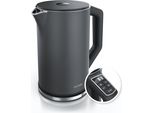 Bollitore Arendo, 1,5 L, 2200 W, Acciaio Inox, Doppia Parete, Impostazione Temperatura 40° - 100 °C Con Display, Grigio