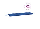 Vidaxl Cuscini Per Panca Da Giardino 2 Pz. Blu 150X50X7 Cm Tessuto Oxford