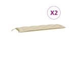 Vidaxl Cuscini Per Panca Da Giardino 2 Pz. Beige 150X50X7 Cm Tessuto Oxford