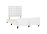 Vidaxl Struttura Letto Senza Materasso Bianco 120X190 Cm In Pelle Finta