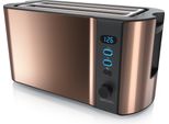Tostapane Arendo, 2 Fessure Lunghe, Per 4 Fette, 1500 W, Fessura Lunga, Attacco Per Panini, Involucro Termoisolante, Display, Rame