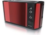 Tostapane Arendo, 2 Fessure Lunghe, Per 4 Fette, 1500 W, Fessura Lunga, Attacco Per Panini, Involucro Termoisolante, Display, Rosso