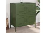 Maison Exclusive - Credenza Verde Oliva 68X39X79 Cm Acciaio