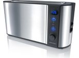 Tostapane Arendo, 1 Fessura Lunga, Per 2 Fette, 1000 W, Fessura Lunga, Attacco Per Panini, Involucro Termoisolante, Display, Argento