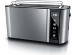 Tostapane Arendo, 2 Fessure Lunghe, Per 4 Fette, 1500 W, Fessura Lunga, Attacco Per Panini, Alloggiamento Isolato Termicamente, Display, Touch, Argento