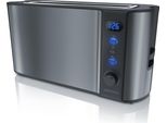 Tostapane Arendo, 1 Fessura Lunga, Per 2 Fette, 1000 W, Fessura Lunga, Attacco Per Panini, Involucro Termoisolante, Display, Grigio