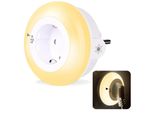 1X Presa Di Luce Notturna Con Sensore Crepuscolare, Luci Notturne A Led Per Bambini, Presa Di Protezione Per Bambini, Luce Notturna Automatica/Accensione/Spegnimento 3 Luminosità Dimmerabile Bianco Caldo
