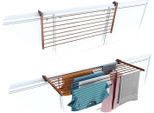 Foxydry Duo, Stendibiancheria Da Balcone, Stendibiancheria Da Balcone, Stendibiancheria Da Balcone Pieghevole E Robusta In Acciaio Inox E Alluminio, Per Terrazze, Balconi E Ringhiere - Corten 118 Cm