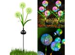 1X Lampade Solari Per Giardino All'aperto, Luci Solari Colorate Per Luci Solari Da Giardino A Led All'aperto, Lampada Solare A Dente Di Leone A 2 Modalità Per Prato, Balcone, Patio, Cortile, Deco
