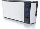 Tostapane Arendo, 1 Fessura Lunga, Per 2 Fette, 1000 W, Fessura Lunga, Attacco Per Panini, Involucro Termoisolante, Display, Bianco