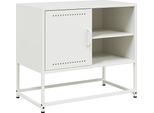 Vidaxl Mobile Tv Bianco 68X39X60,5 Cm Acciaio