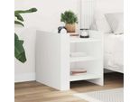 Maison Exclusive - Comodino Bianco 45X50X50 Cm Materiale Ligneo