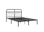 Vidaxl Struttura Letto Con Testiera In Metallo Nero 140X200 Cm