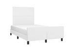 Vidaxl Struttura Letto Senza Materasso Bianco 120X190 Cm In Pelle Finta