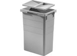 Bidone Interno Hailo 1014169 Con Coperchio Grigio Chiaro 38 Litri 378X261X520 Mm
