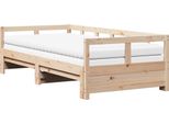 Vidaxl Letto Da Giorno Allungabile Con Materassi 90X190 Cm In Legno Di Pino Massiccio