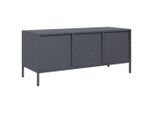 Vidaxl Mobile Tv Antracite 101,5X39X43,5 Cm Acciaio Laminato A Freddo