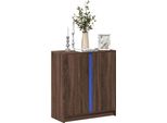 Credenza Vidaxl Led Look Rovere Marrone 77X34X85 Cm Materiale A Base Di Legno