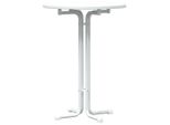 Vidaxl Tavolo Da Pranzo Bianco Ø80X110 Cm Legno E Acciaio