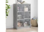 Vidaxl Credenza Con Ante Grey Sonoma 68X37X109 Cm Materiale A Base Di Legno