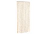 Vidaxl Tenda A Mosca Beige E Bianco 90X220 Cm Ciniglia